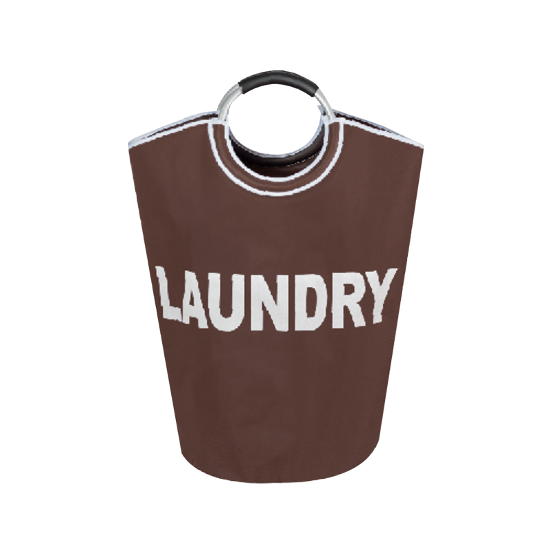 Bolsa de lavandería de tela con letras impermeable para baño bolsa de almacenamiento de ropa sucia SK-H002